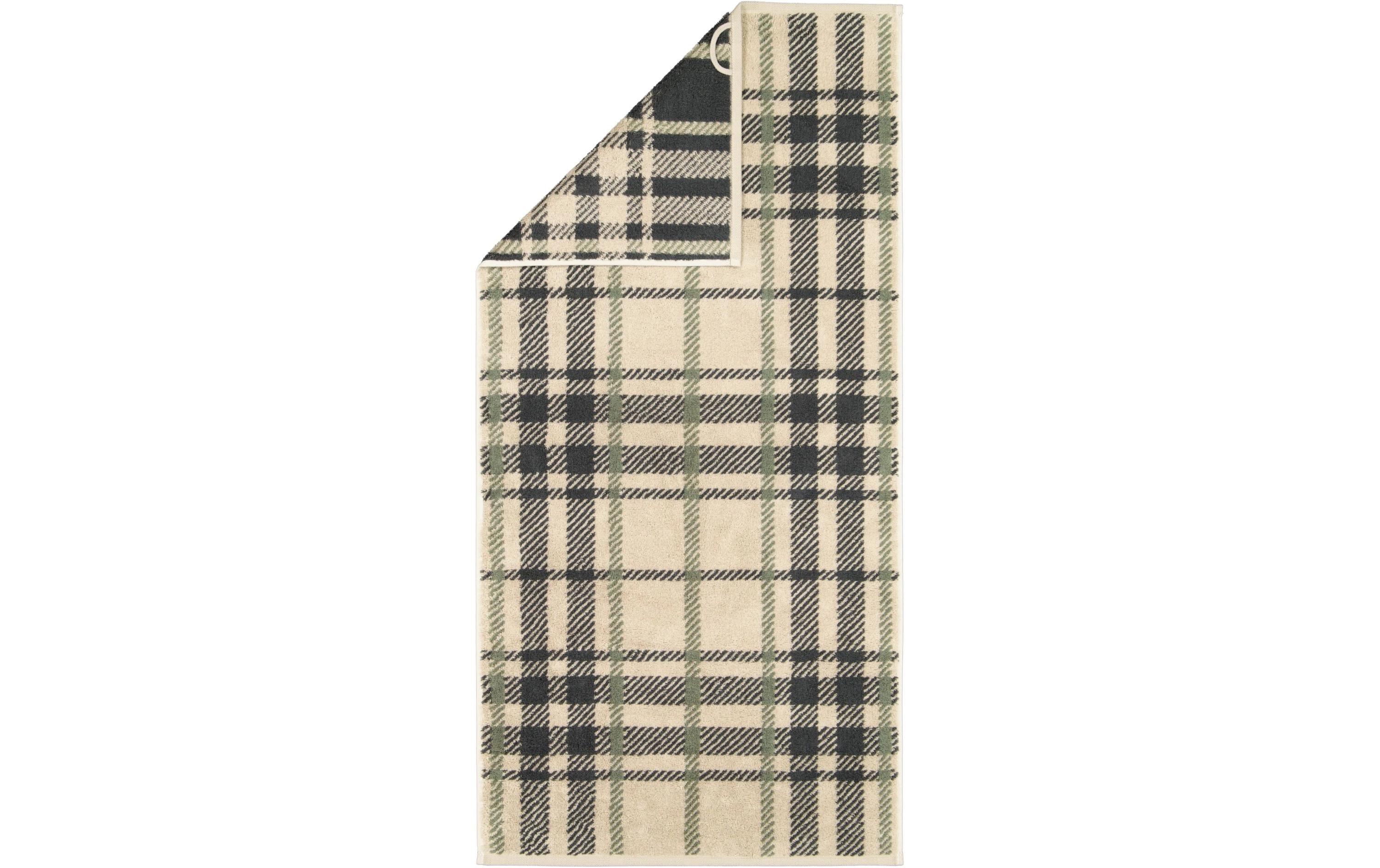 Duschtuch Edition Karo 70 x 140 cm, Beige/Granit/GrünBadezimmertuch