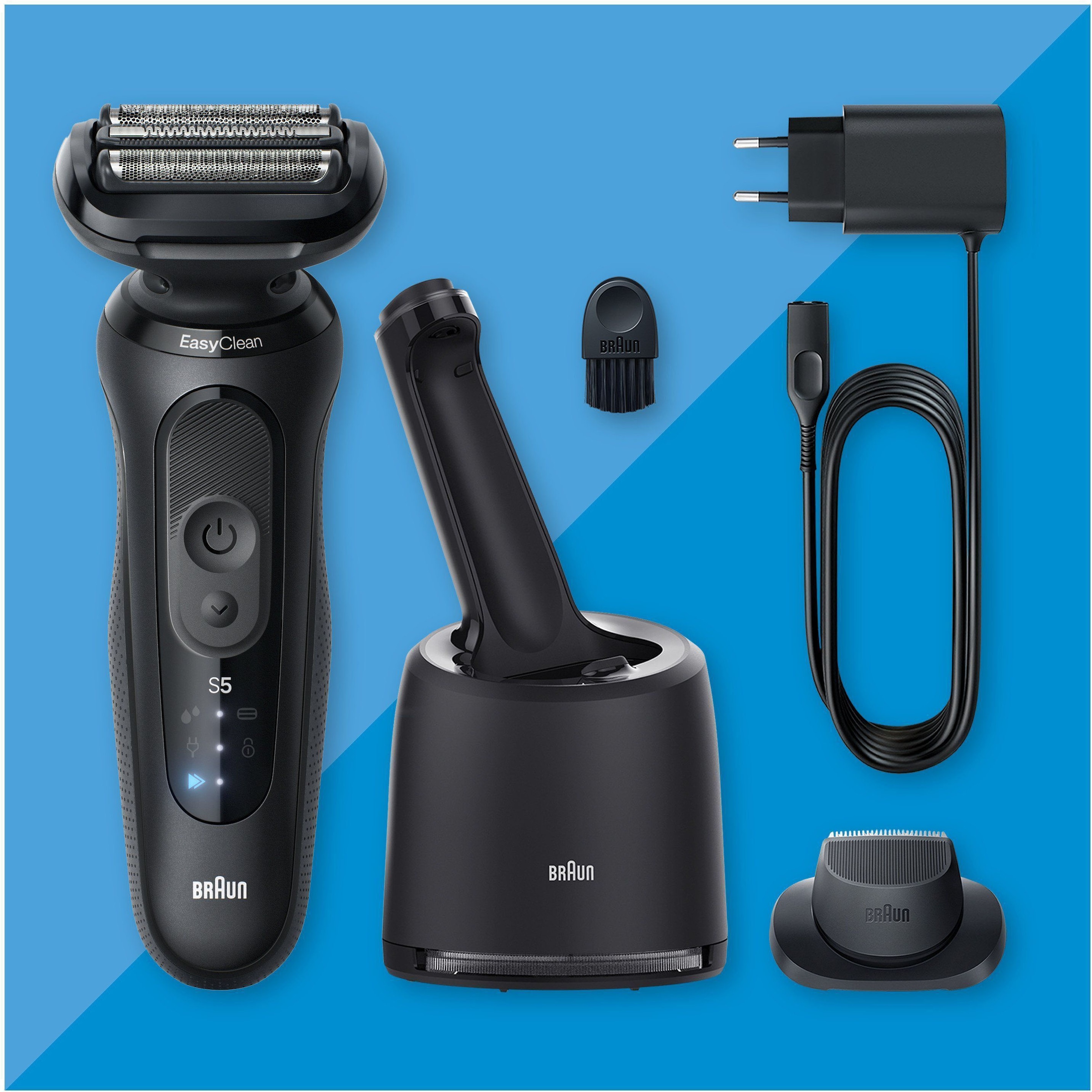 Braun Elektrorasierer »Series 5 52-N7200cc« Reinigungsstation Wasserdichter Folienrasierer, mit Präzisionstrimmer