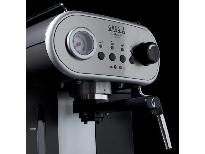 [OUTLET] - Gaggia Carezza Deluxe RI8525 - Kaffemaskine med capuccinatore - 15 bar - blæksort