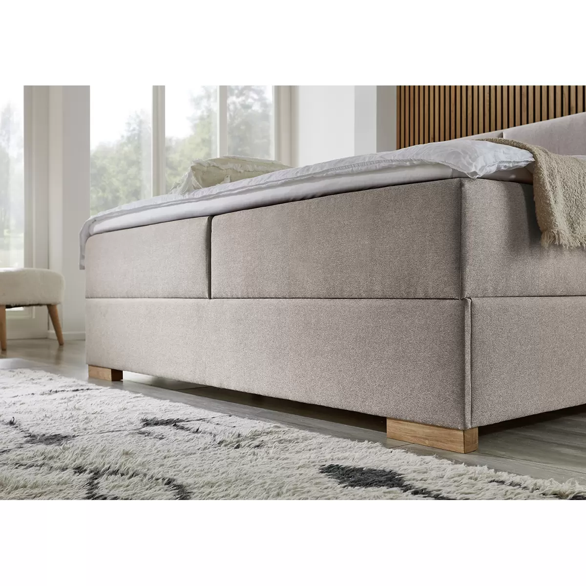 Boxspringbett Lago 160x200 taupe