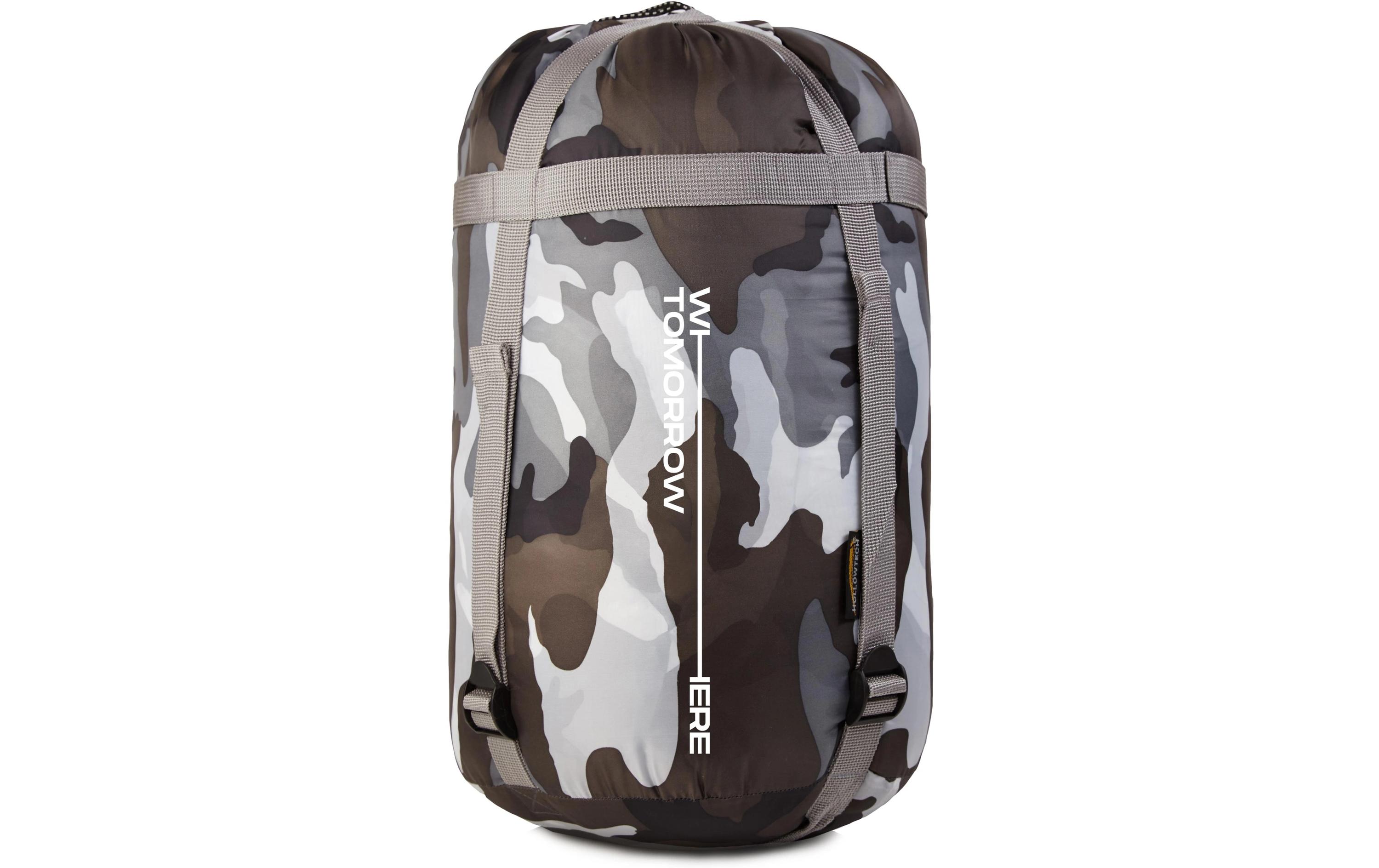 Mumienschlafsack Polyester, Camouflage GrauSchlafsack für eine Person