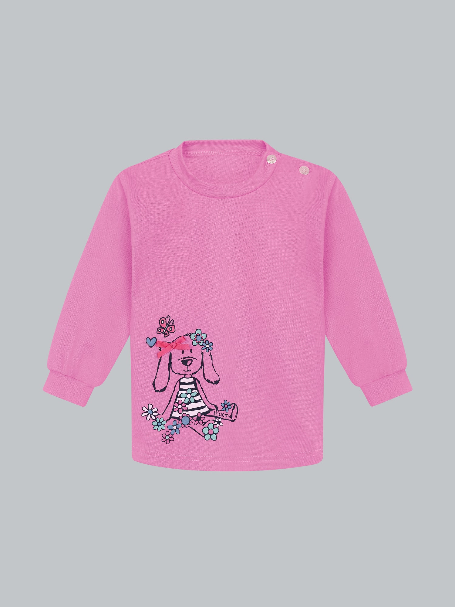 Langarmshirt mit süßem Hasen-Print Candy