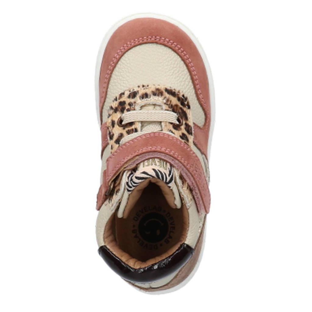 Develab leren sneakers oudroze