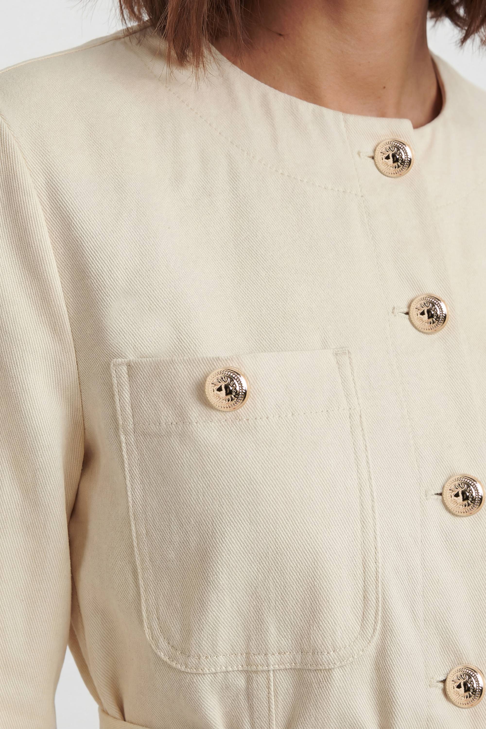 KarenMillen Chemise En Coton À Détails Boutons Utilitaires Et Ceinture À Nouer À La Taille