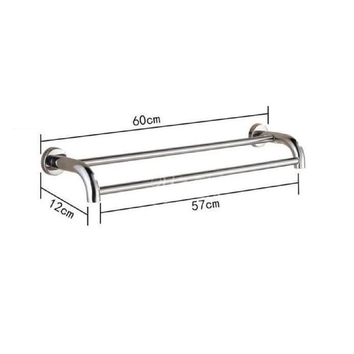 TECH DISCOUNT Porte-serviettes inox mural
