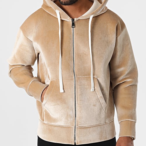Sweat Zippé Capuche UY894 Beige