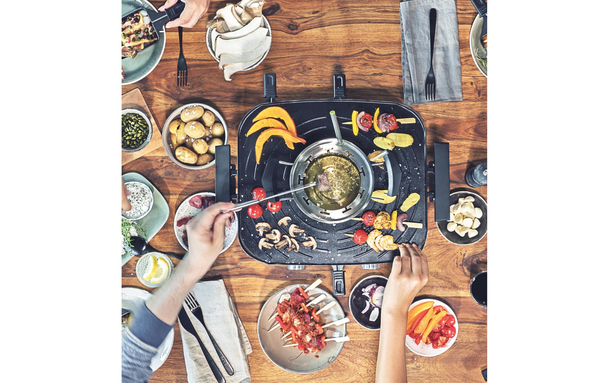 Gastroback Raclette und Fondue-Set »Kombination Raclette-Fondue Set 2 in 1« 1.200 W
