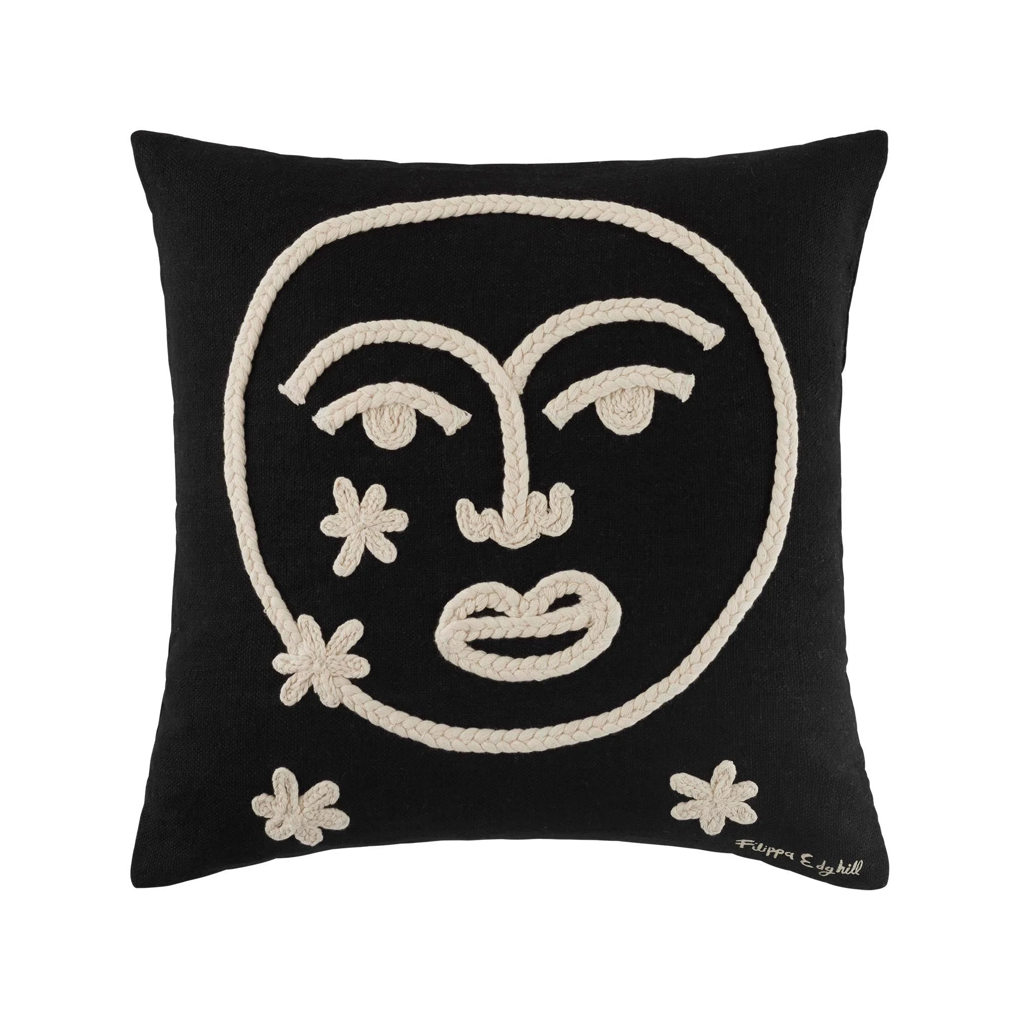 MOON - Housse de coussin | Noir