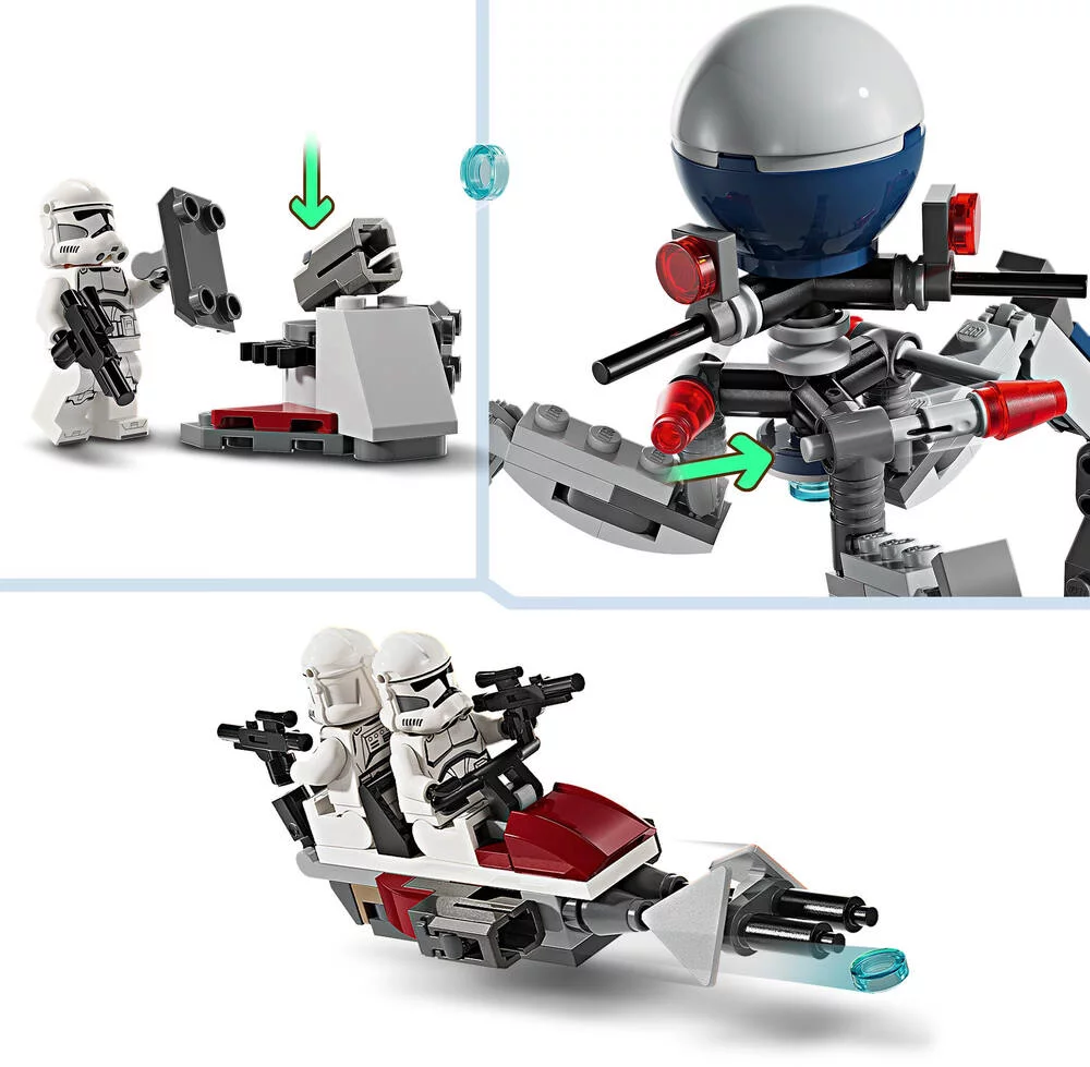 LEGO®STAR WARS™ 75372 - PACK DE COMBAT DES CLONE TROOPERS™ ET DROIDES DE COMBAT