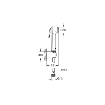 Grohe doucheset Quickfix Vitalio Trigger Spray 1 stand chroom
