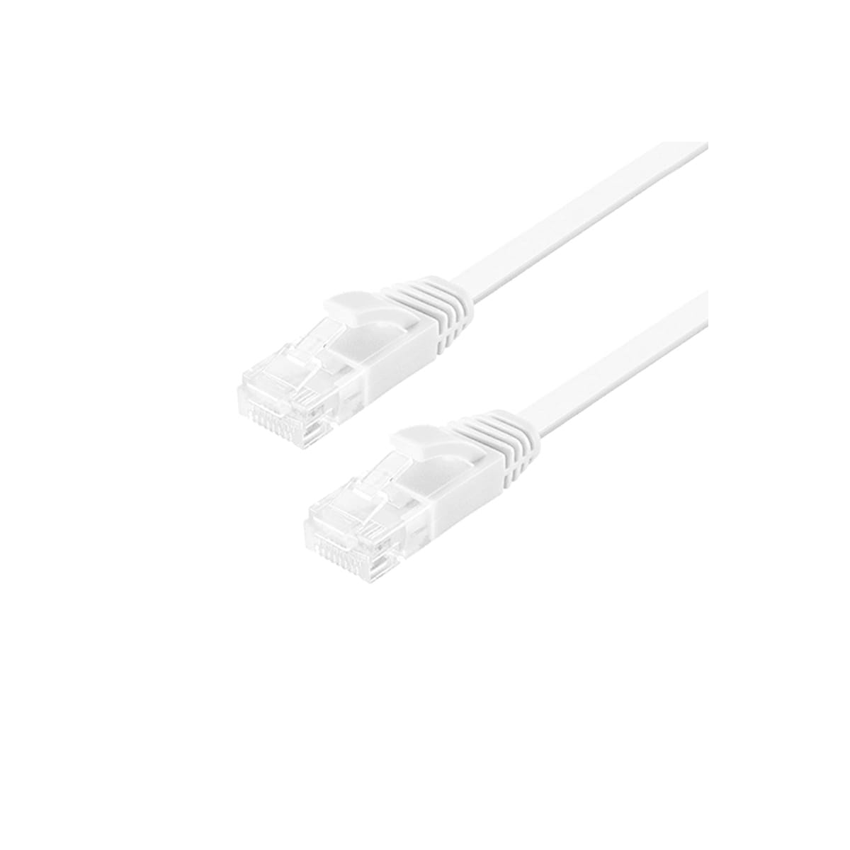 NÖRDIC Cat6 U / UTP flat nettverkskabel 10m 250MHz båndbredde og 10Gbps overføringshastighet hvit
