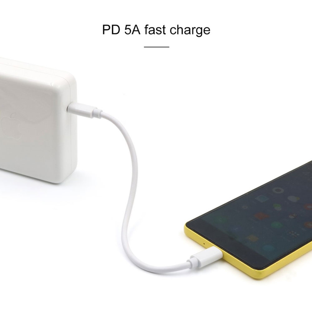 (2m / 5A) 100W PD USB C auf USB C Ladekabel Datenkabel Power Delivery - Weiss