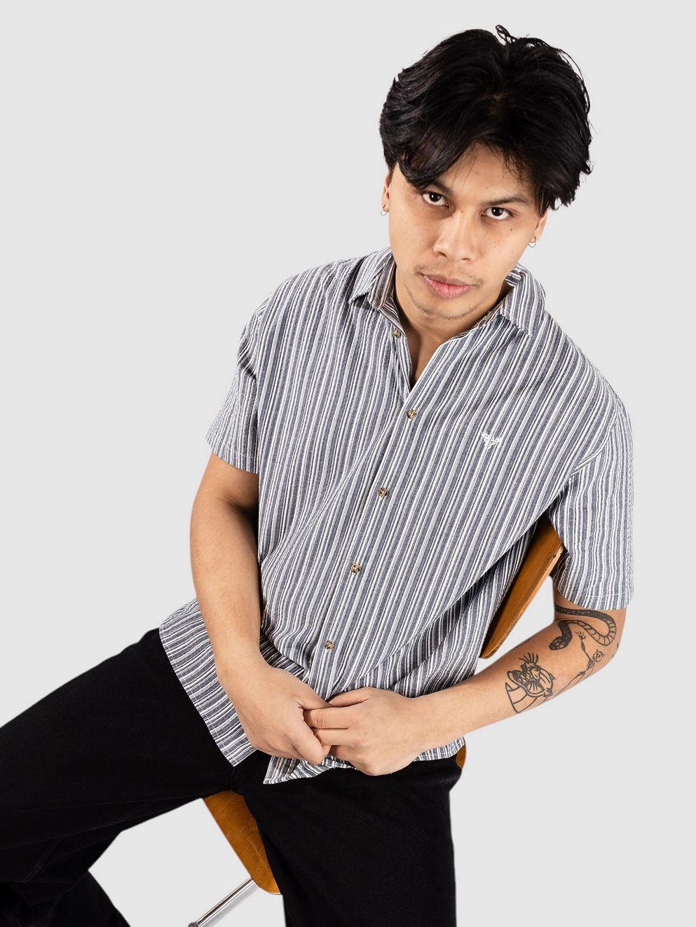 Fat Moose Colby Shirt navy/white