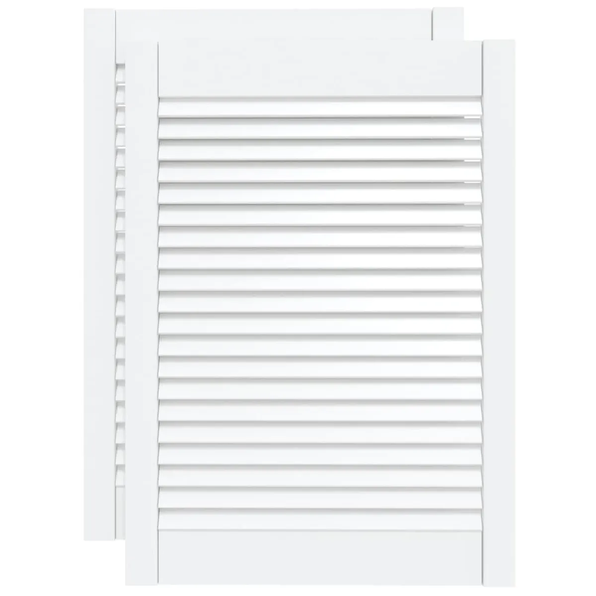 vidaXL Portes Armoire Persiennes 2pcs Blanc