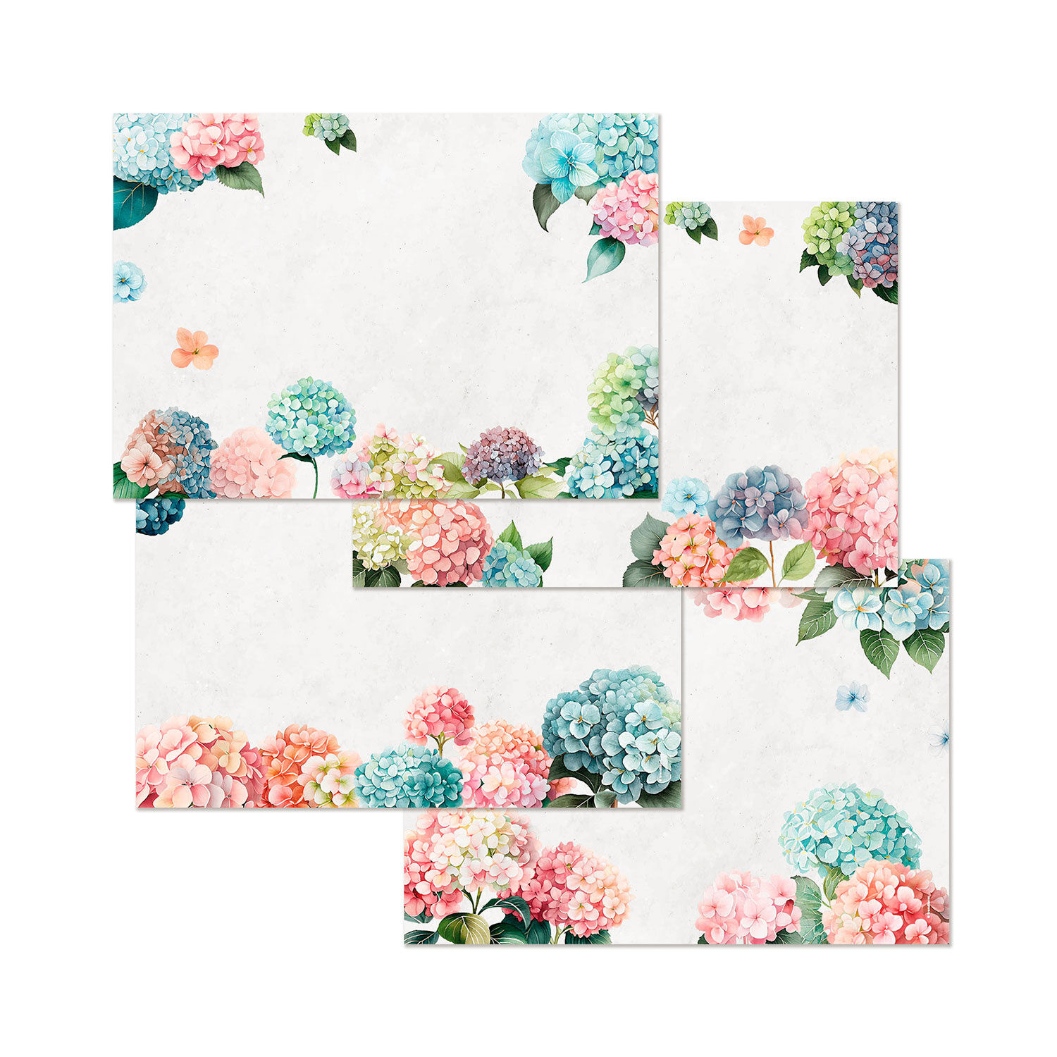 Papiertischset Hortensia