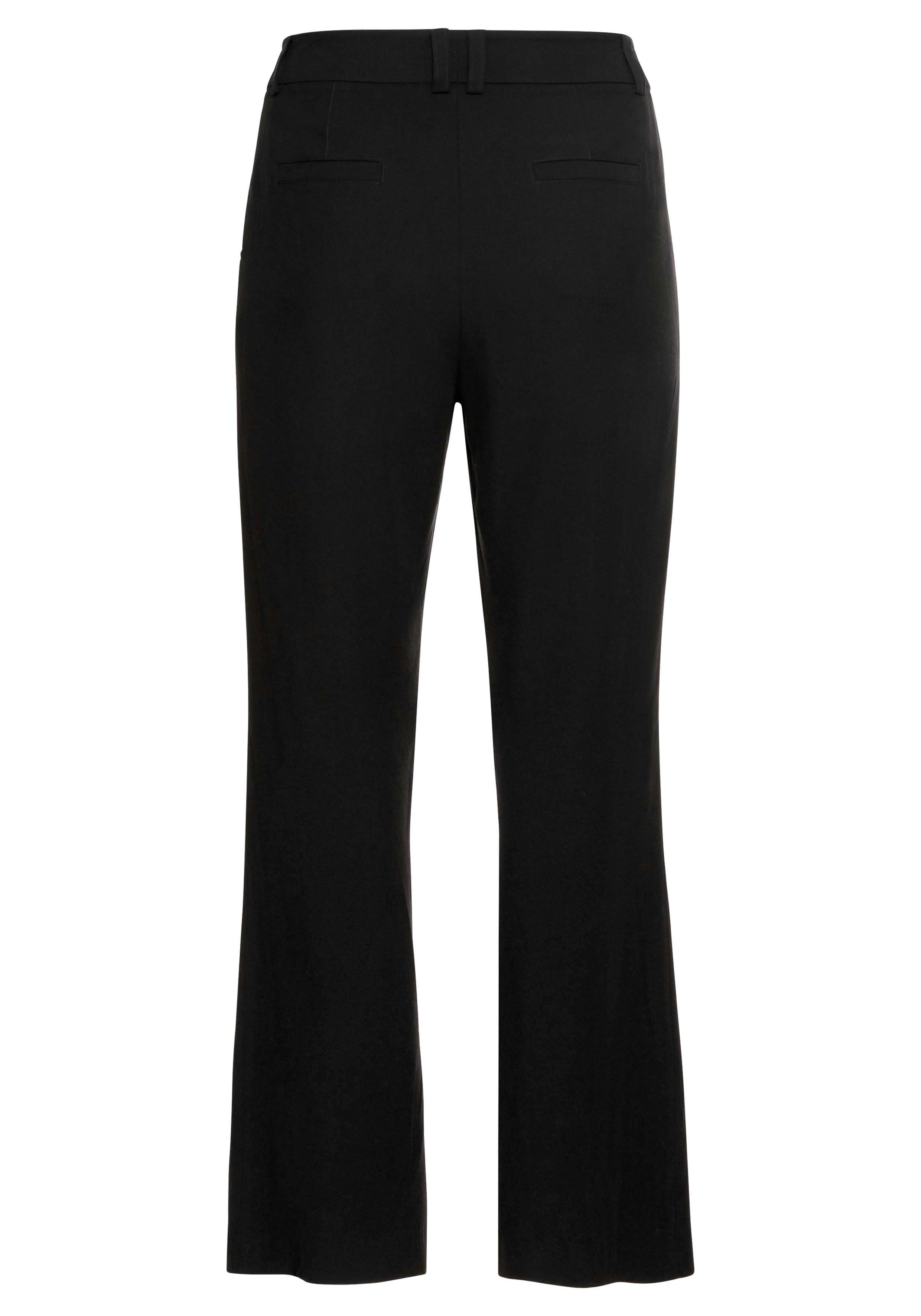 Bootcut-Hose in leicht strukturierter Qualität