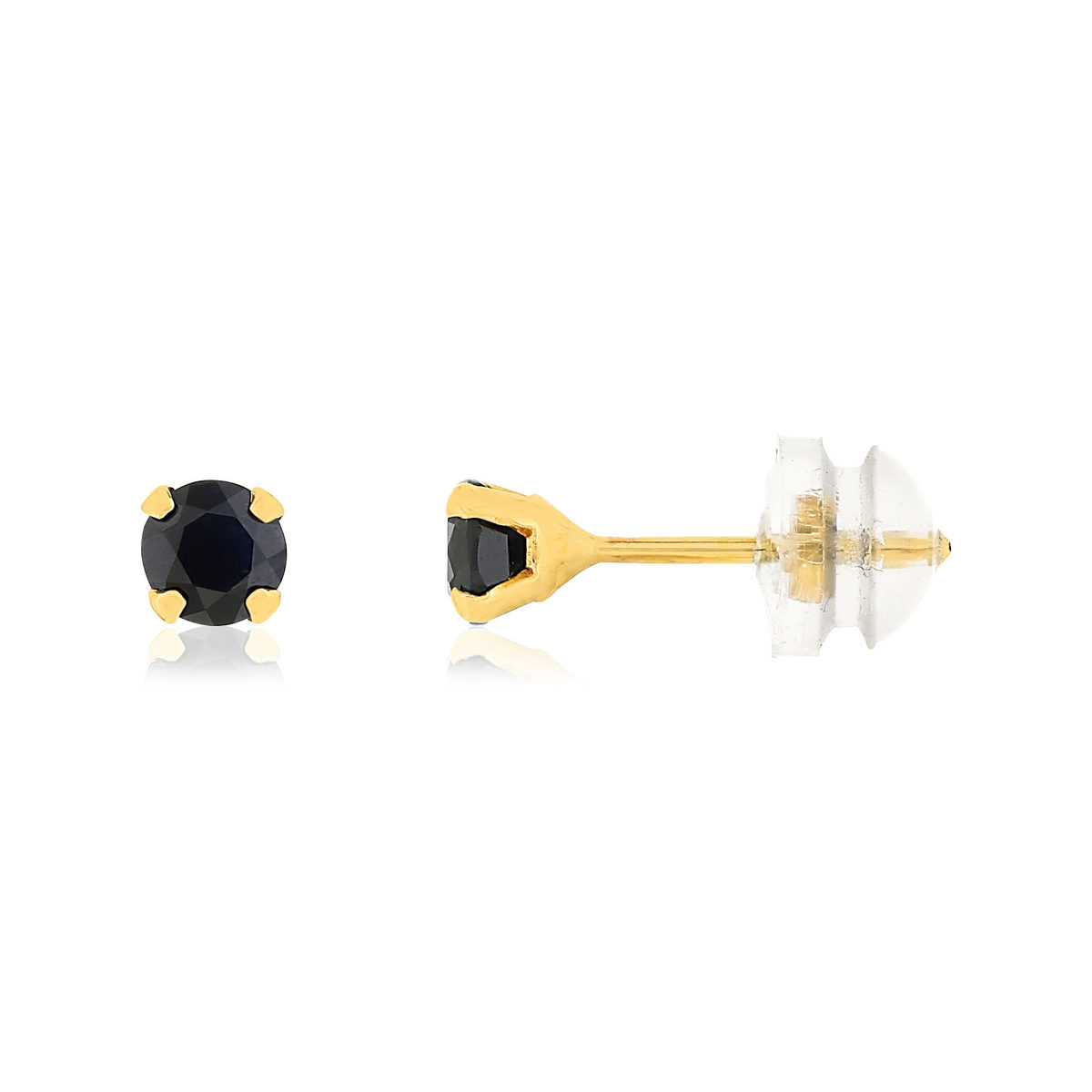 Boucles d'oreilles or jaune 375 saphirs