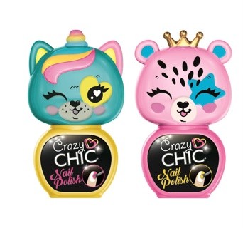 Crazy Chic - Lovely Animals Nail Polish - Yellow & Pink (18844)