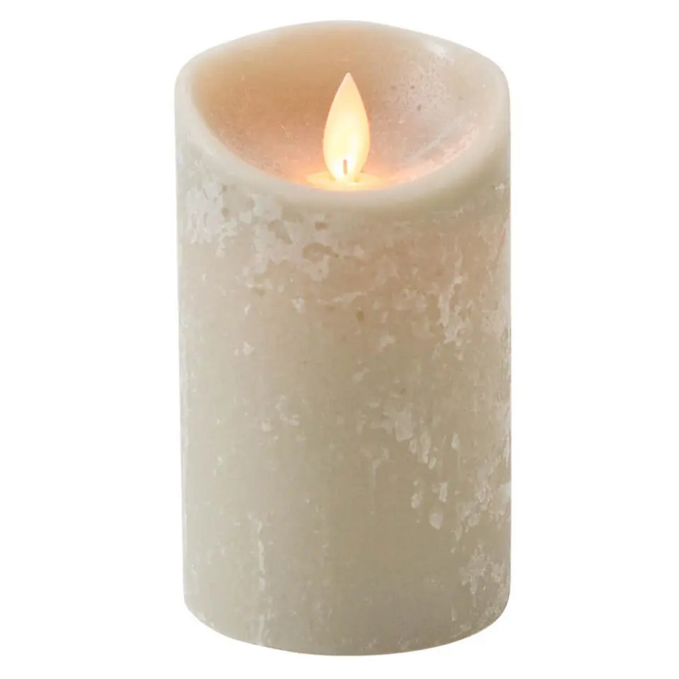 Anna's Collection Led stompkaars - taupe - H12,5 x D7,5 cm - wax