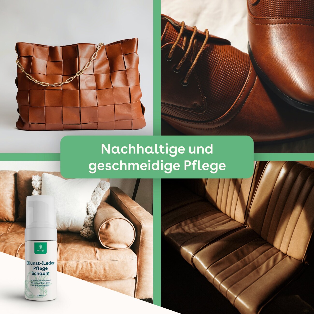 eco:fy (Kunst-)Leder Pflegeschaum 125 ml