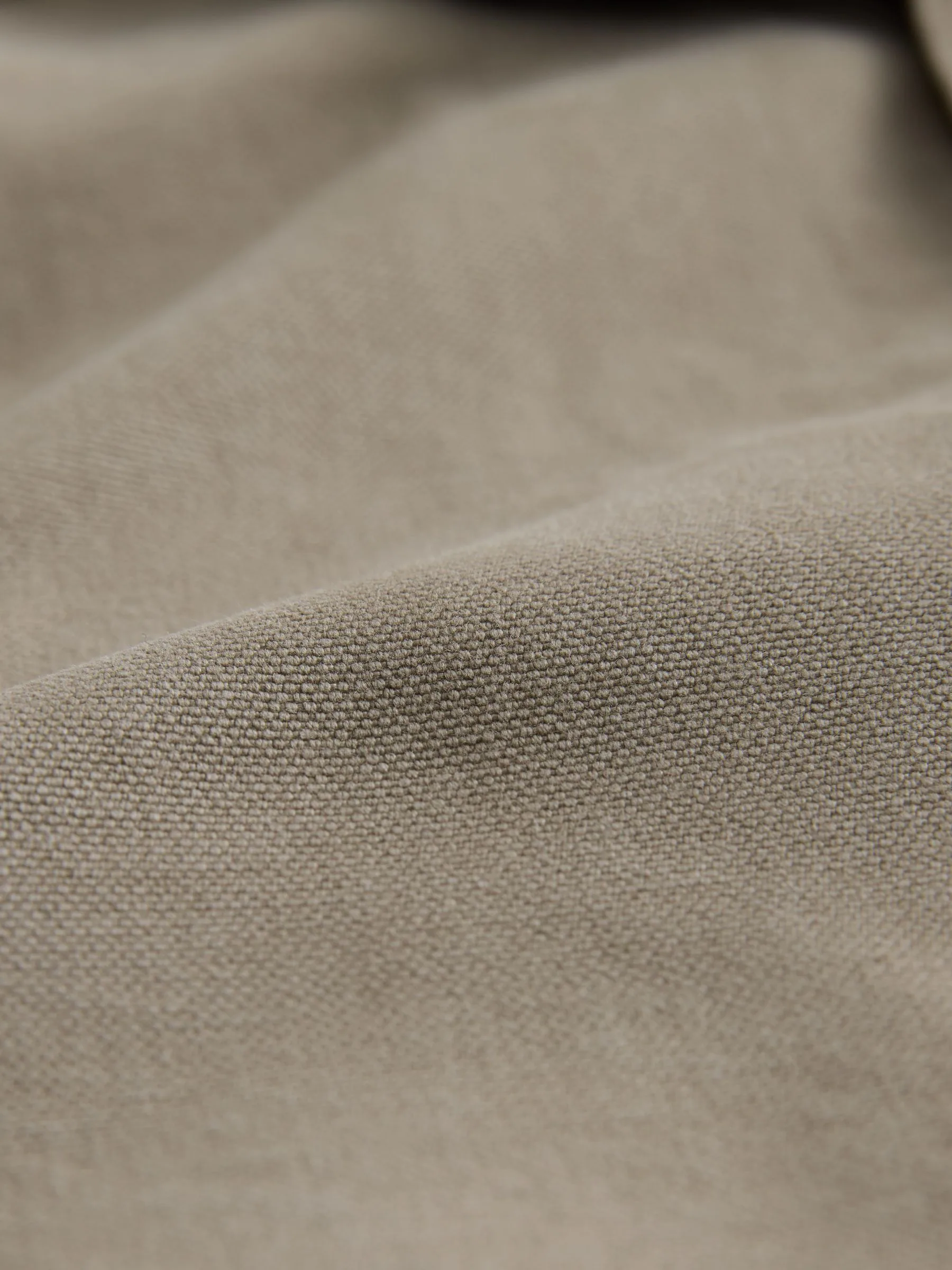Ecru - Corduroy canvas shacket overshirt met kraag