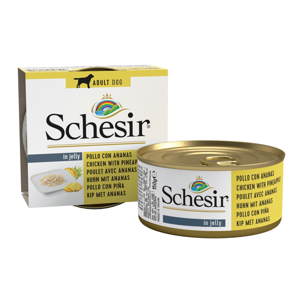 10x Schesir Hondenvoer Kip - Ananas150 gr