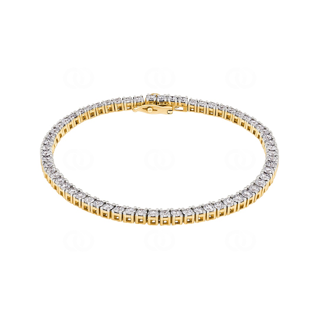 4.79 Karat Diamanten Tennisarmband 750/18 K Gelbgold