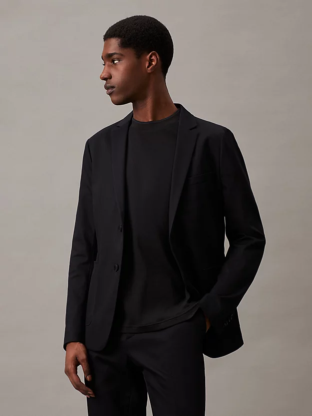 Blazer slim em tecido termotécnico