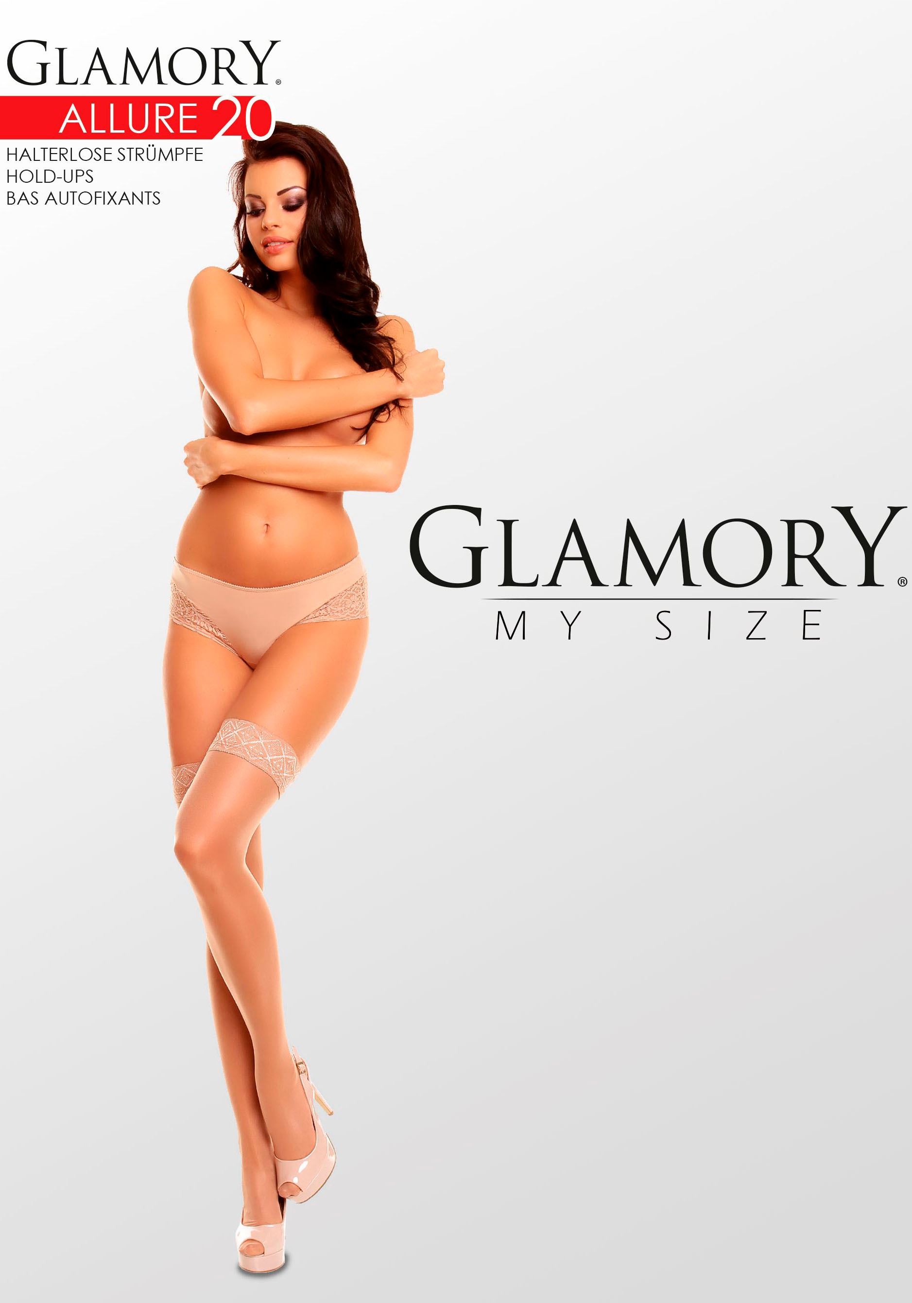 GLAMORY Halterlose Feinstrümpfe »Allure« 20 bis Grösse 60/62, Plus Size