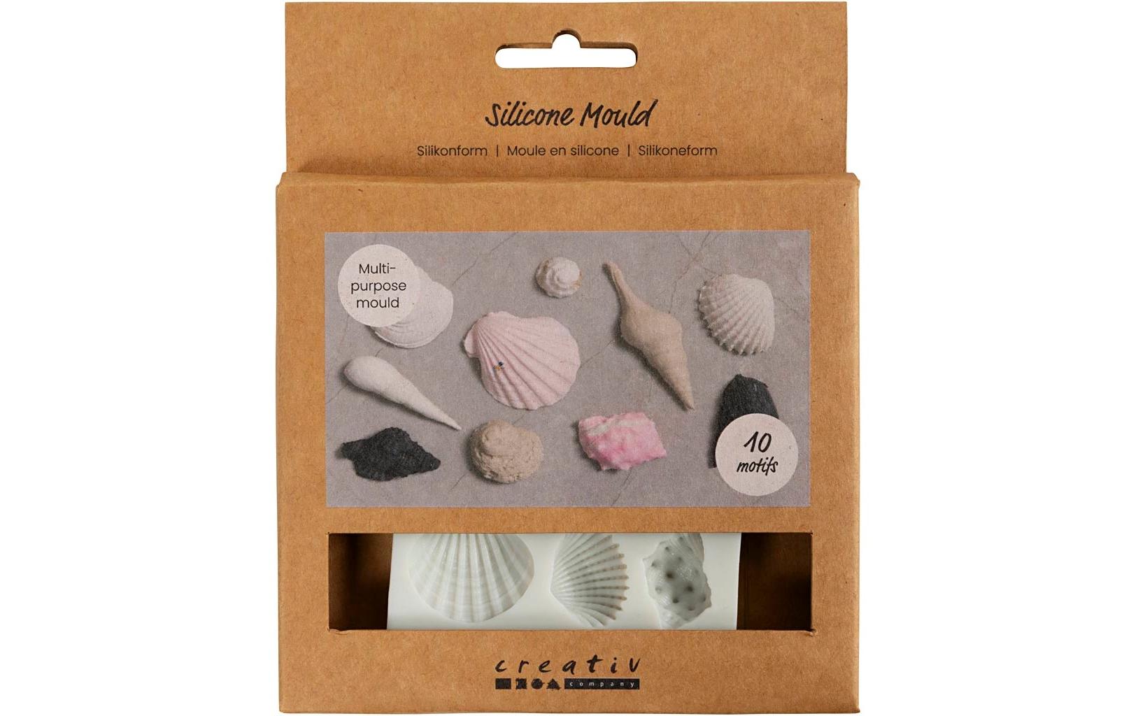 Versiegelung Giessformen Silikon Muscheln, 10 MotiveFlexibles Silikonmaterial