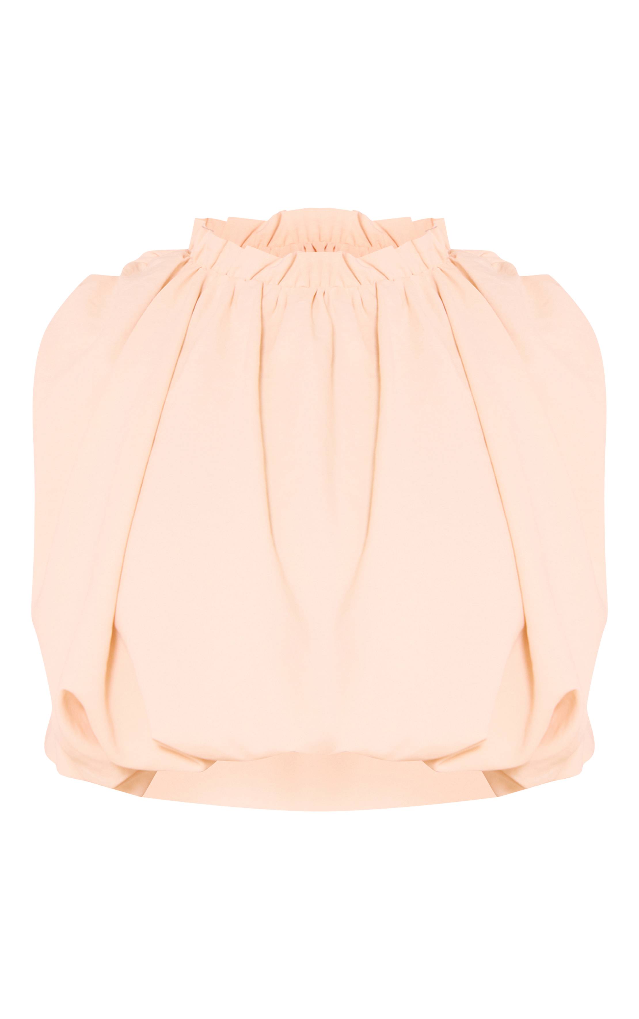 Crème Ensemble Coordonné Blouse Ballon En Satin Martelé Shape