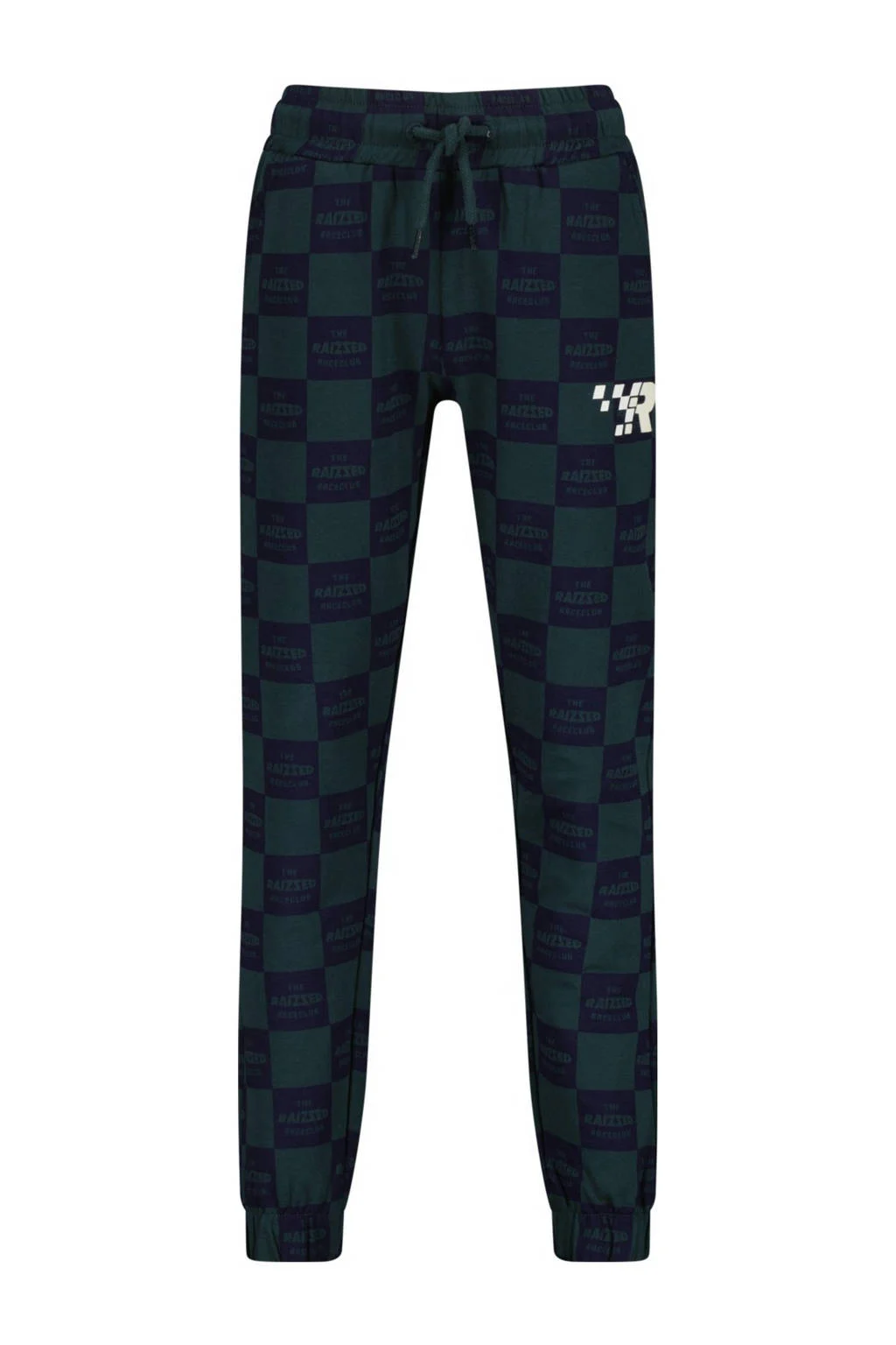 Raizzed tapered fit joggingbroek Kono met all over print donkerblauw/donkergroen