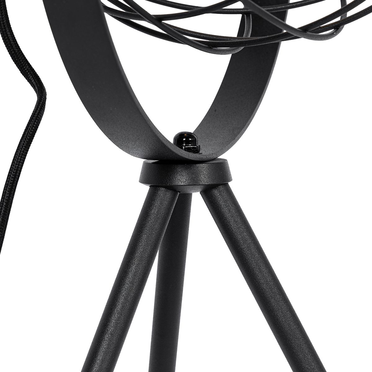 Industriële tripod tafellamp zwart verstelbaar - Hanze