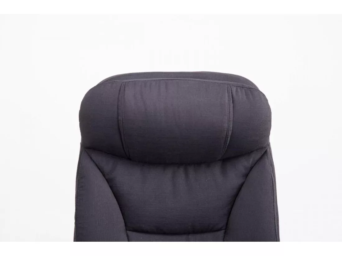 Chaise de bureau - Tissu - Noir - XL Troy
