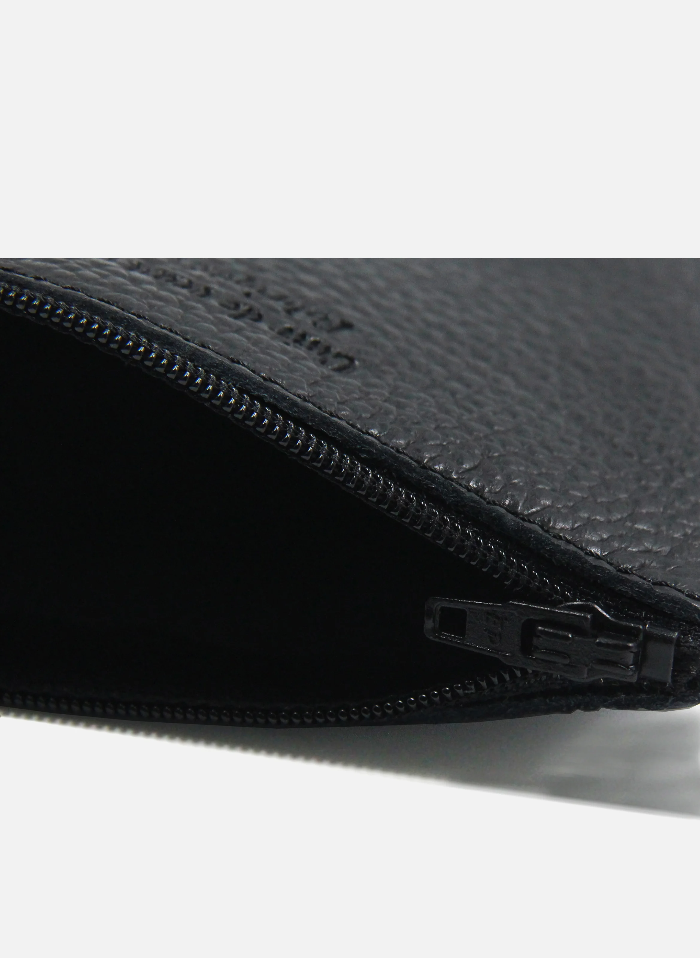 Pochette petit modèle cuir grainé | Noir