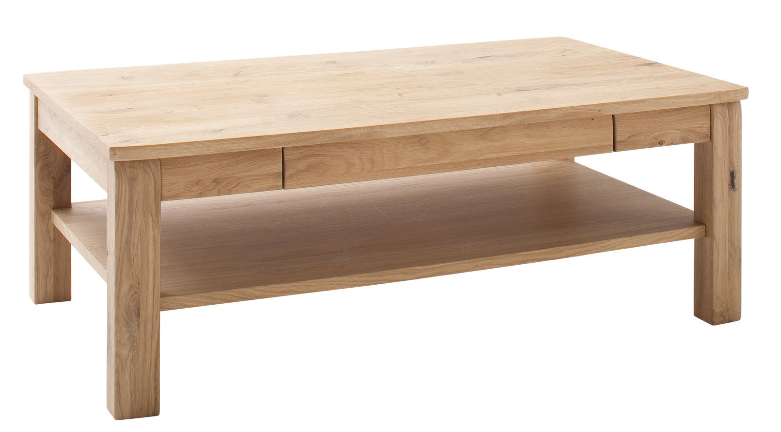 Couchtisch 115 x 65 cm Asteiche bianco teilmassiv