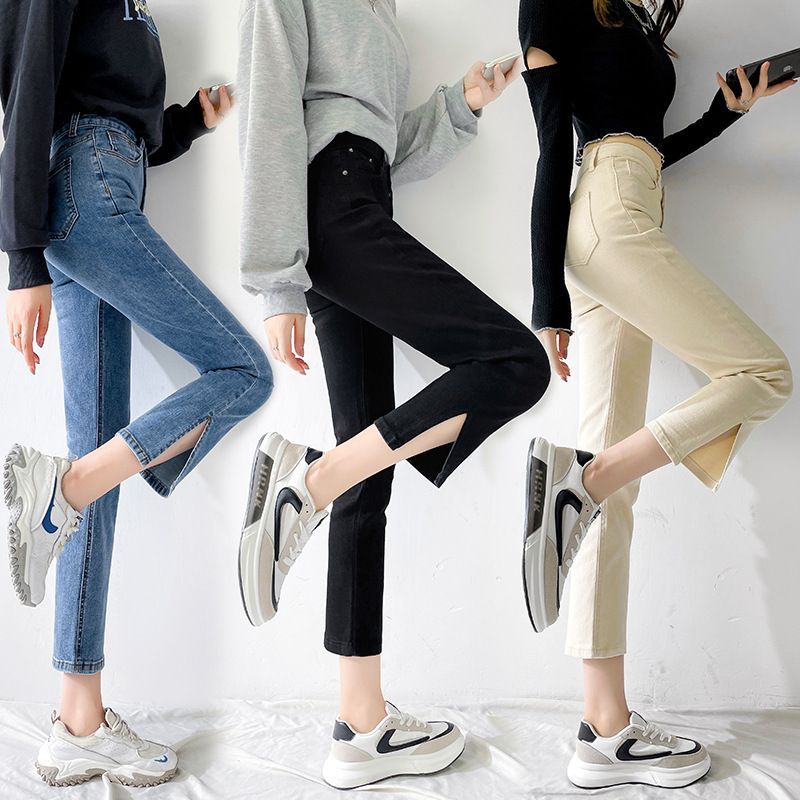 Denimot - Hoge taille cropped straight leg jeans