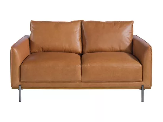 Canapé cuir 2 places Loma 164cm-Couleur Cuir Piel marine