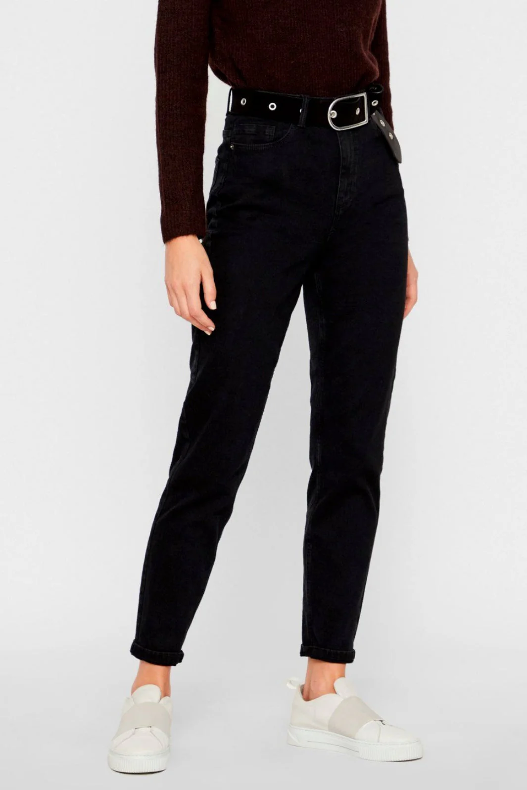 Pieces PcKesia Mom HW Ank. Jeans NOOS i noos bc black denim