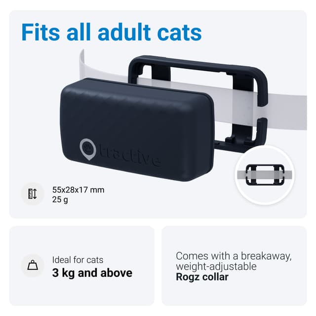 Tractive CAT Mini GPS tracker til kat (blå)