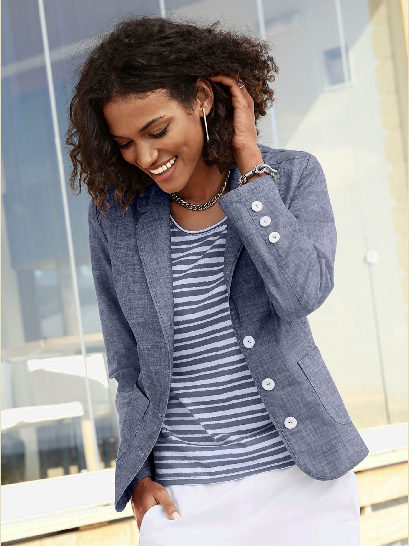 Blazer femme avec col à revers