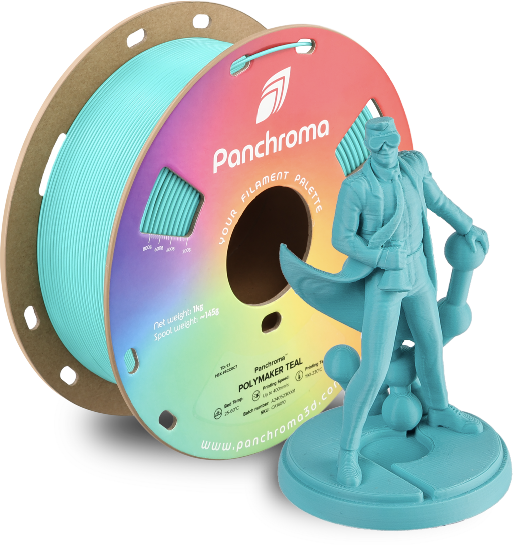 Polymaker  Panchroma CoPE Polymaker Teal, 1,75 mm / 1000 g    Farbenprächtiger Copolyester in Teal