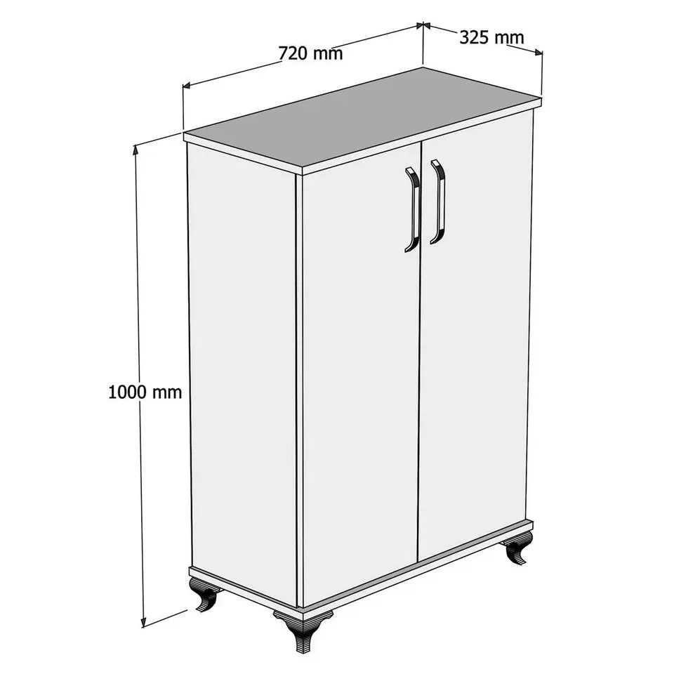 Emob Almaren Schoenenkast - 18mm Melamine - 72x100x32 Wit
