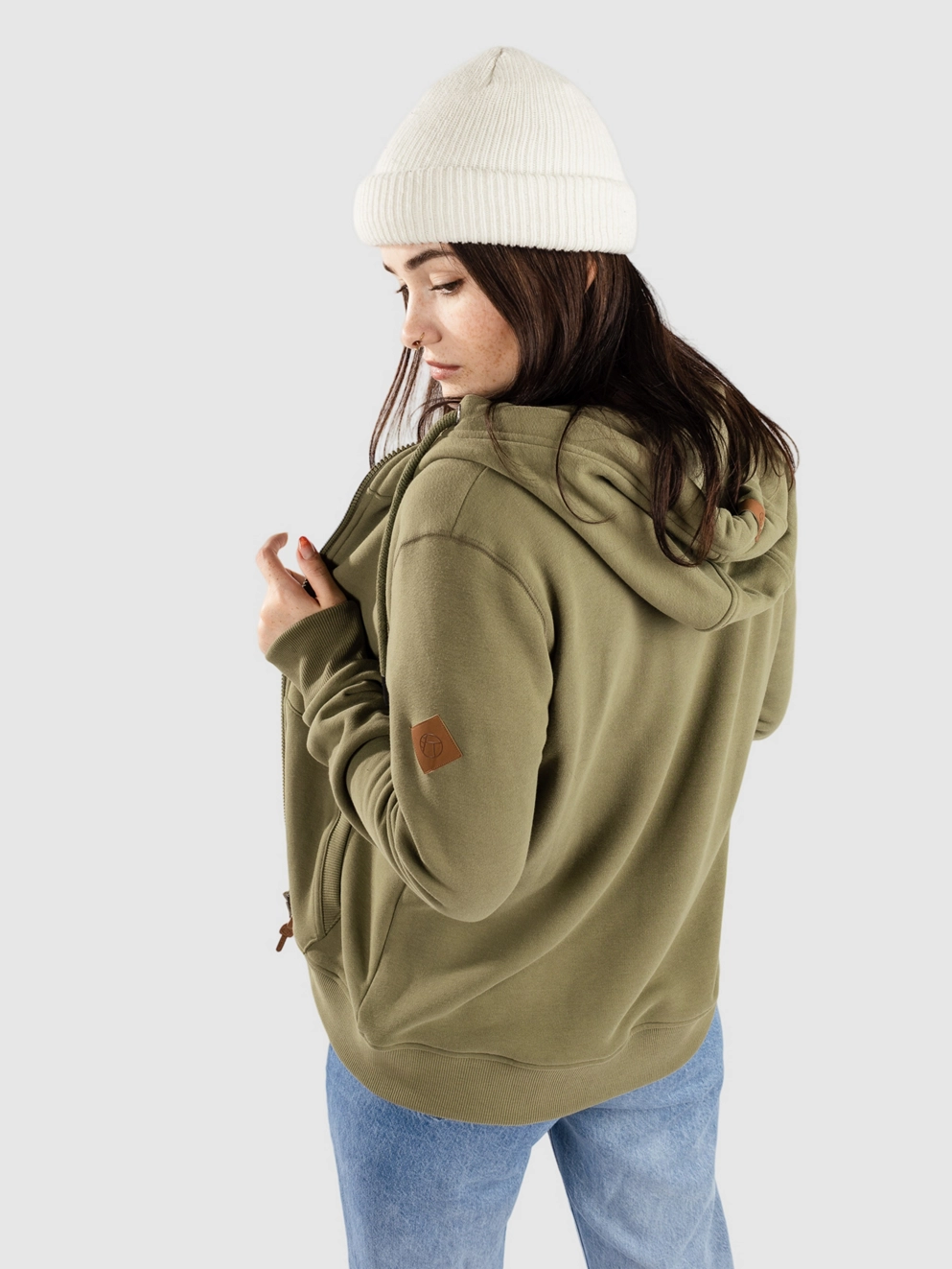 Kazane Sonia Zip Hoodie four leave clover
