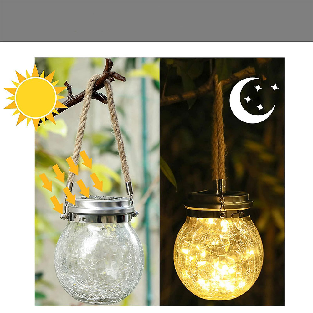 (13x12cm) LED Solar Lampe Outdoor Messing Laterne Gartenleuchte - Warmweiss