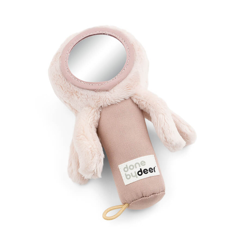 Hochet d'éveil avec miroir - Jelly rose