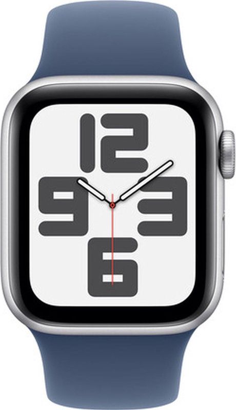 Apple Watch Se GPs 40mm Denim Sport Band M/l Smartwatch Silver Aluminium