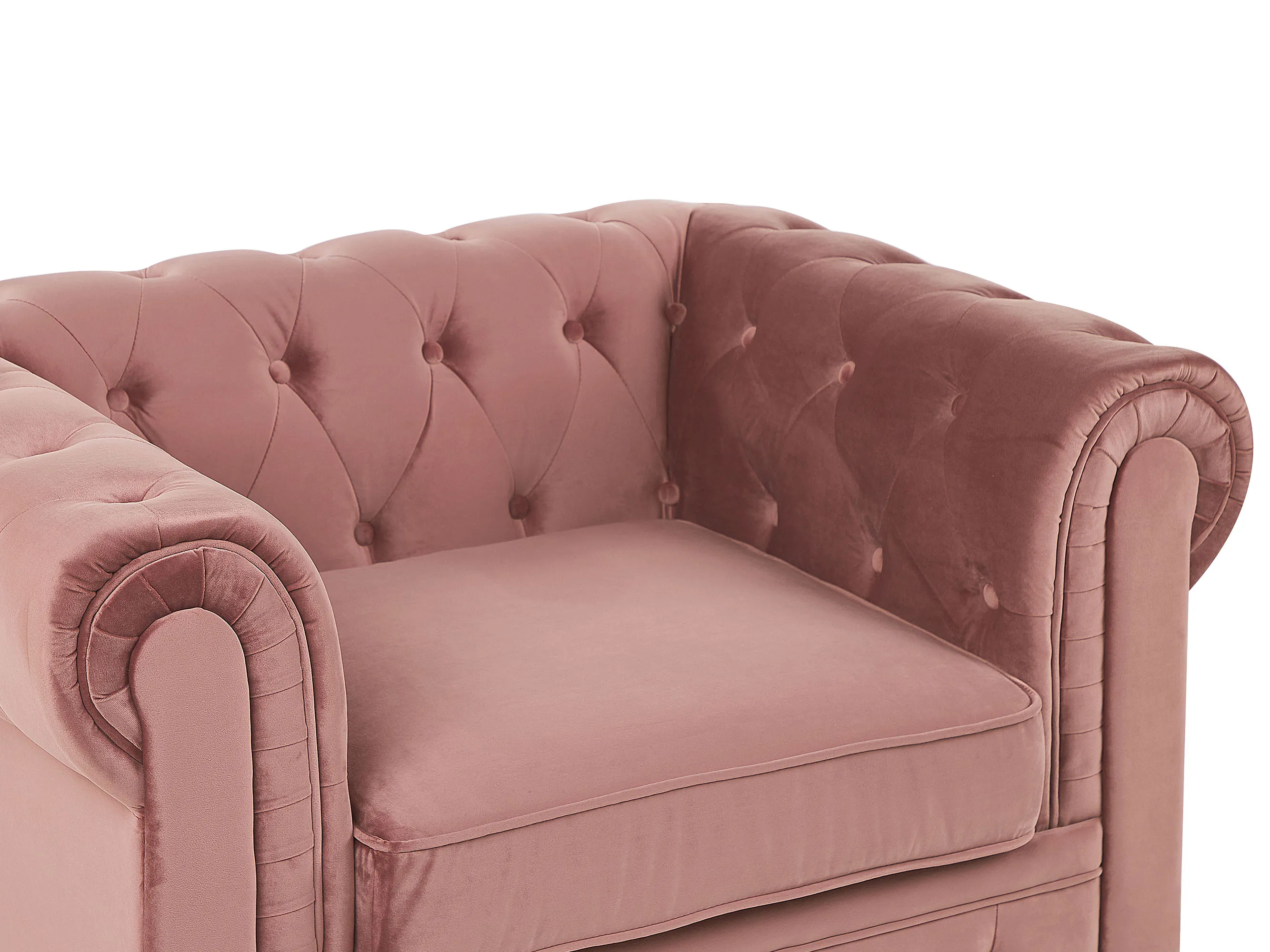Bankenset 4-zits CHESTERFIELD Fluweel Roze