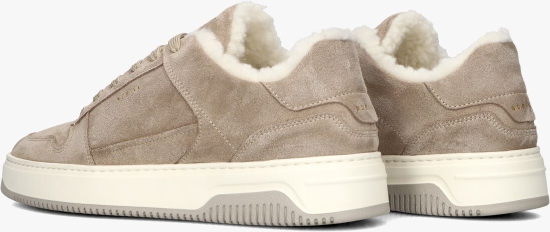 beige nubikk lage sneakers basket court fur