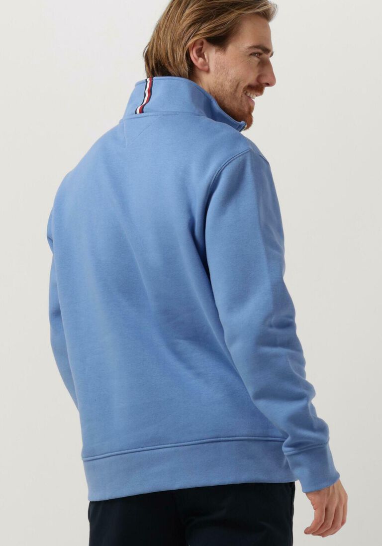 TOMMY HILFIGER blauwe tommy hilfiger trui essential monogram half zip